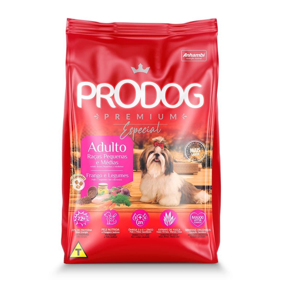 Prodog Premium Especial Adultos Raças Pequenas e Médias - Frango e Legumes